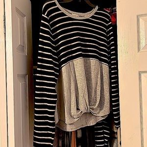 Eyeshadow Black and White Stripe Sweater